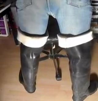 Workout nlboots - jeans waders editing Shemale Sex - 1