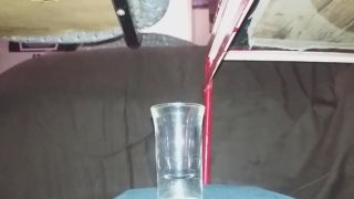 Punishment Milking A Weeks Worth Of Cum Into A Shotglass, Huge Load! Cum In Mouth - 1