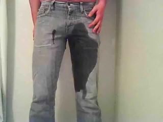 Perfect Teen Boy pissing his pants and jerking off Cut - 1