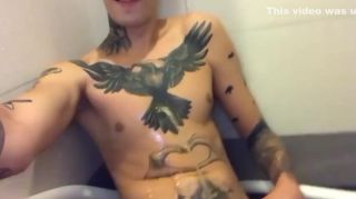 JockerTube tattooed hunk jacks of and pisses Bigboobs - 1