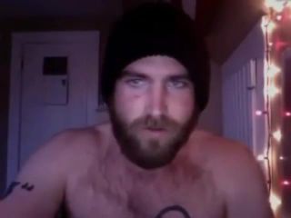 Free Petite Porn Handsome bearded hairy str8 hipster jerk and cum on cam Pussy To Mouth - 1