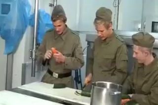 TuKif Guys having fun in the army kitchen!!! Twink - 1
